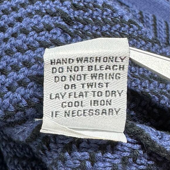 Habitat Sweater Womens Medium Blue‎ Chunky Knit Button Up Cardigan Lagenlook - Picture 8 of 8